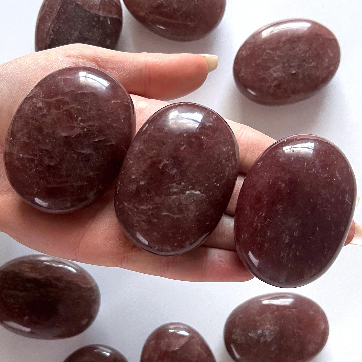 Strawberry Quartz Palm Stone