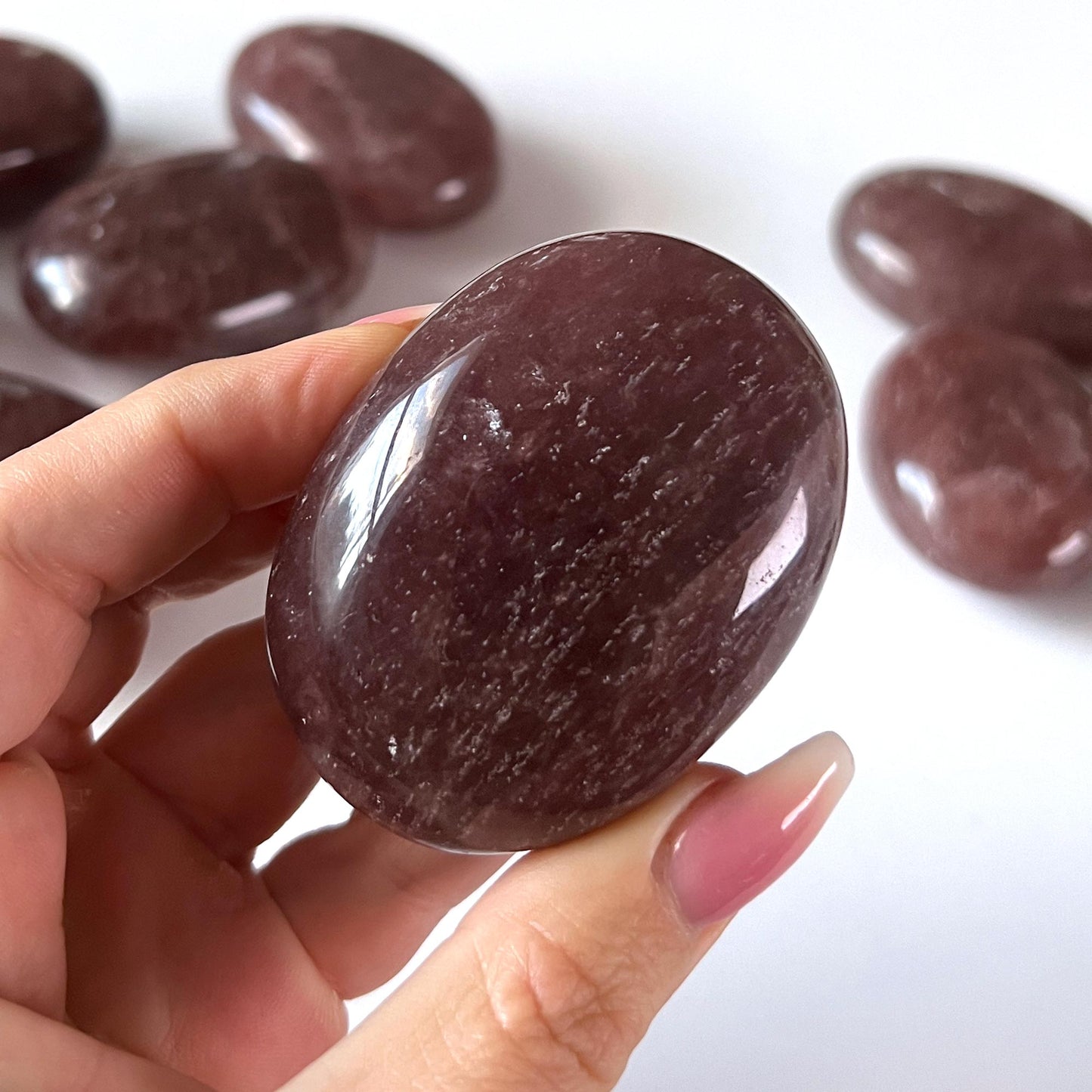 Strawberry Quartz Palm Stone