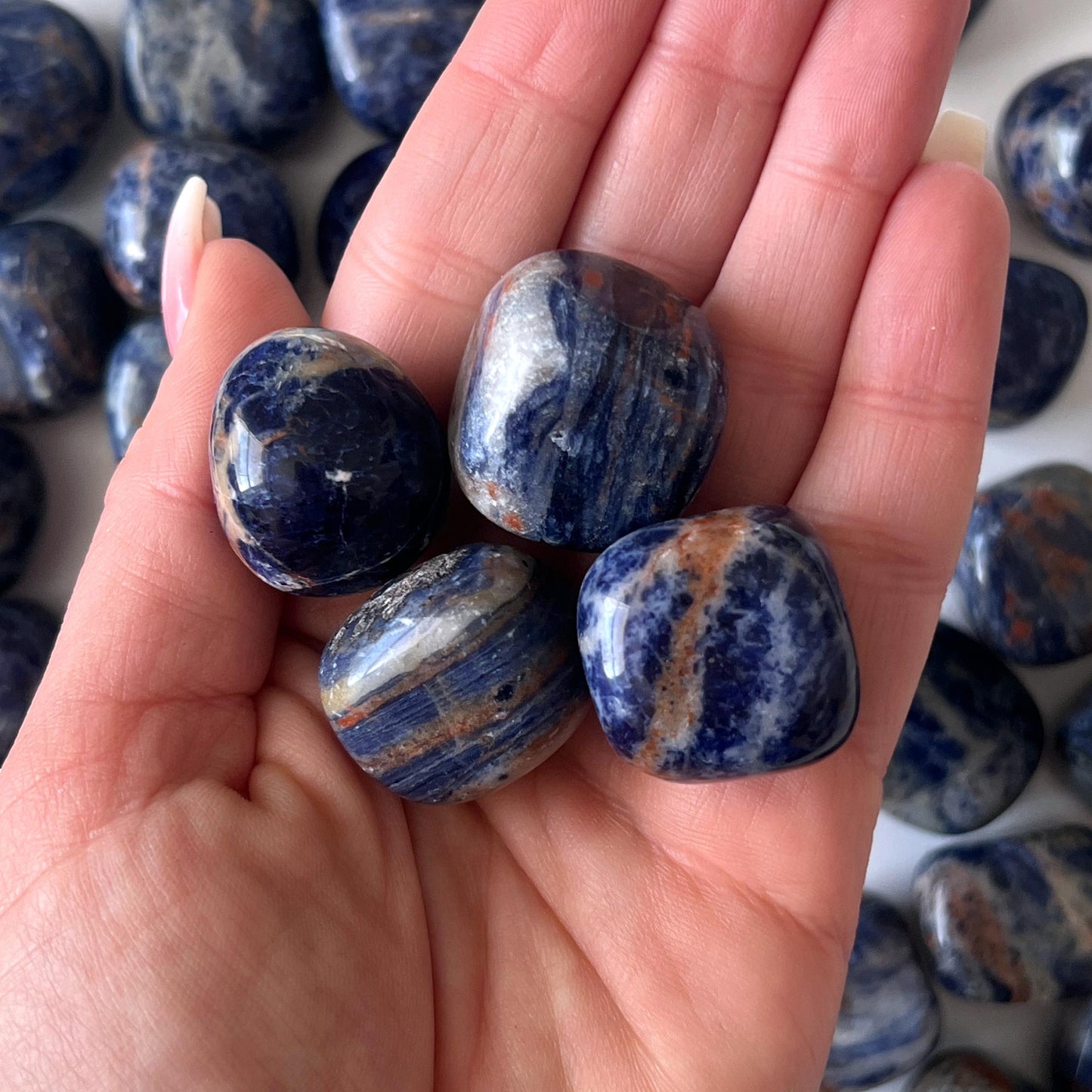 Sunset Sodalite Tumbled Stone