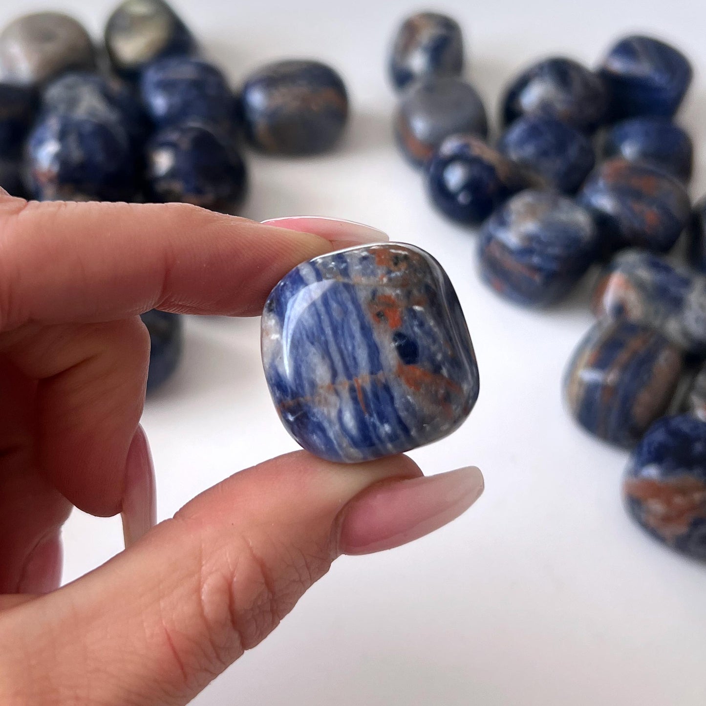 Sunset Sodalite Tumbled Stone