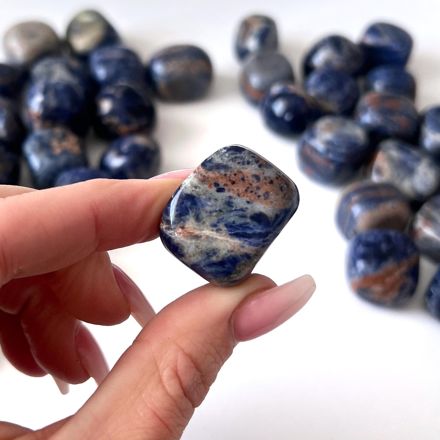 Sunset Sodalite Tumbled Stone