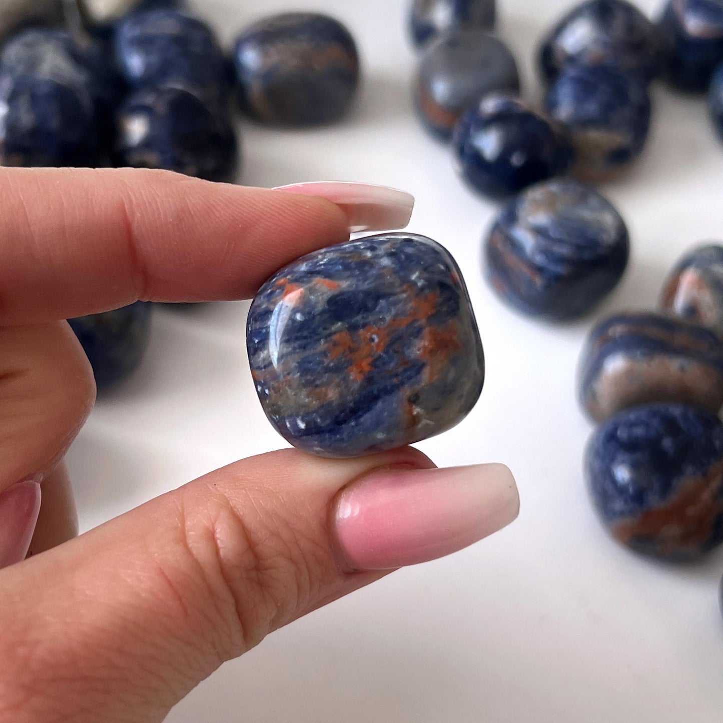 Sunset Sodalite Tumbled Stone