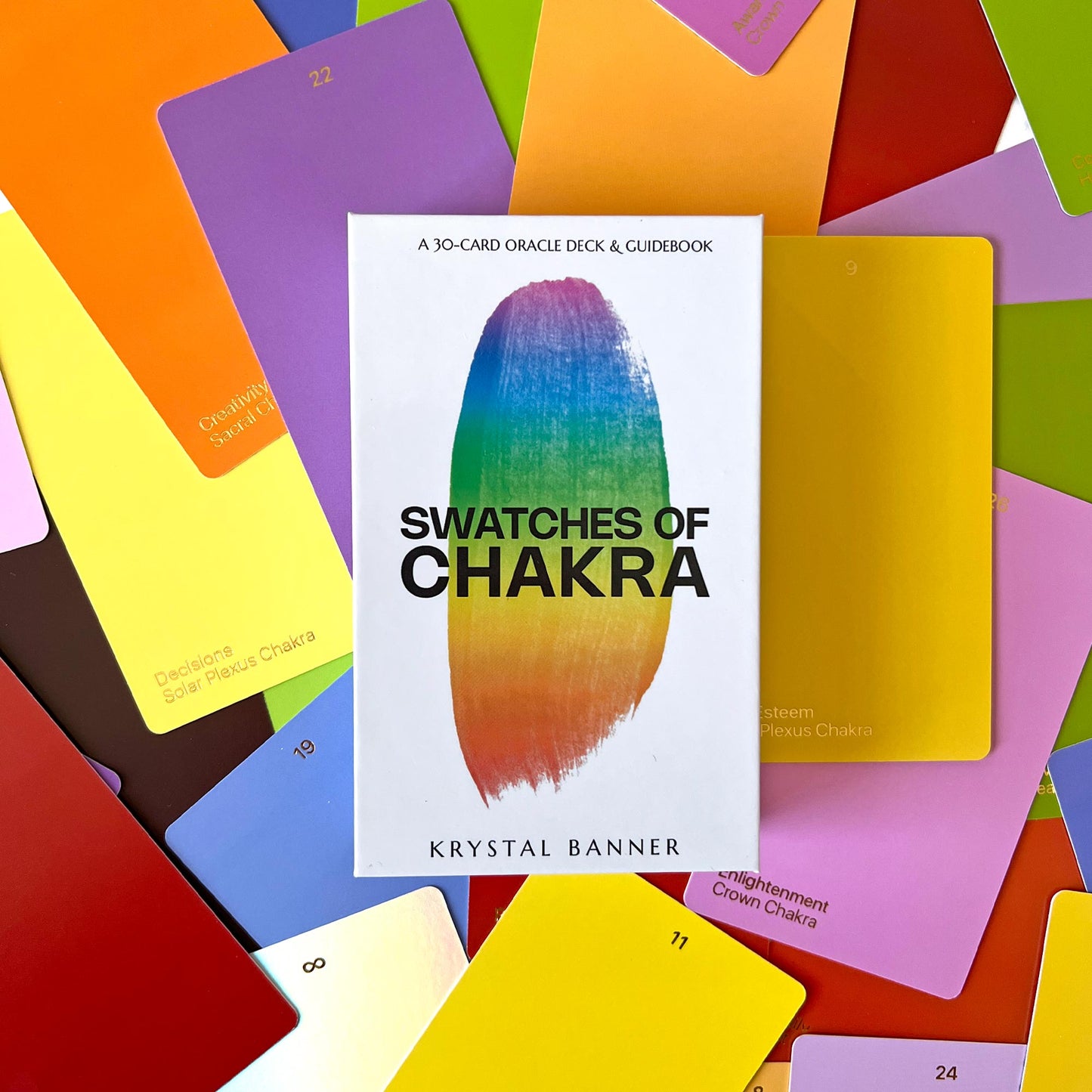 Swatches of Chakra Oracle Deck