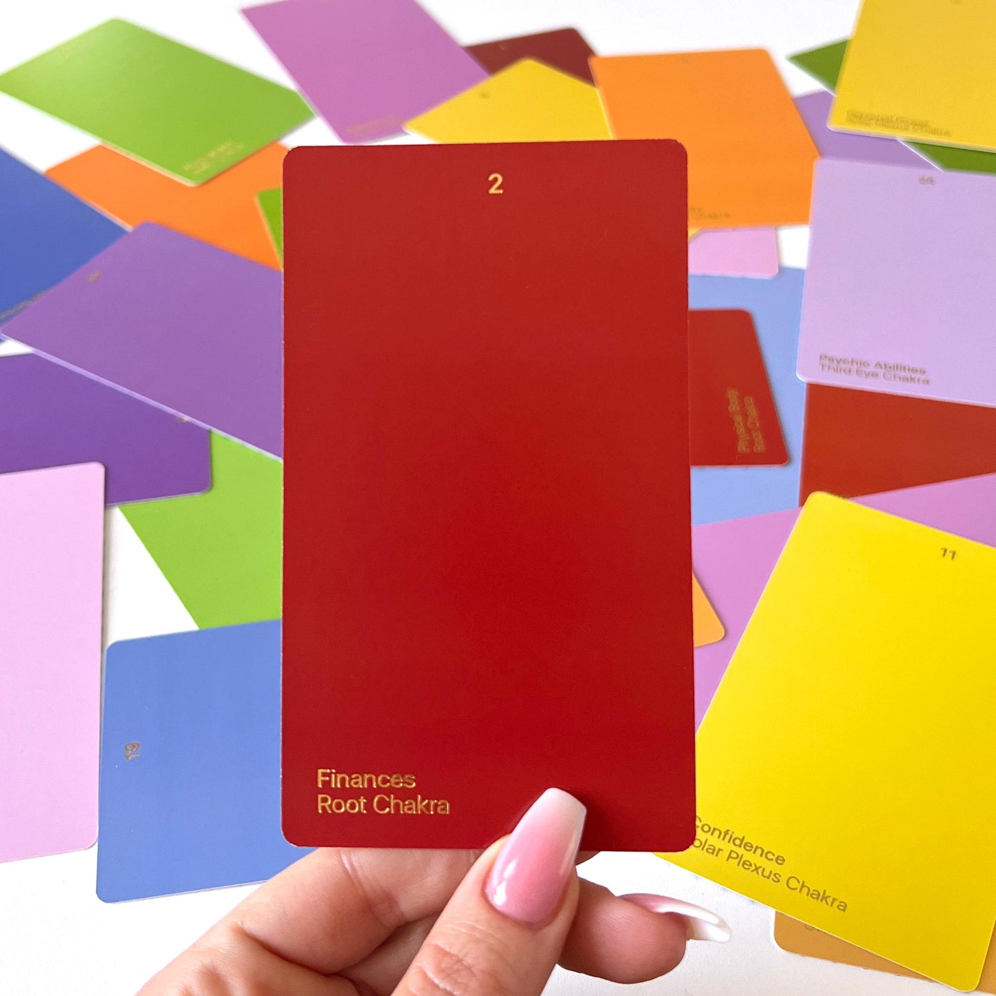 Swatches of Chakra Oracle Deck