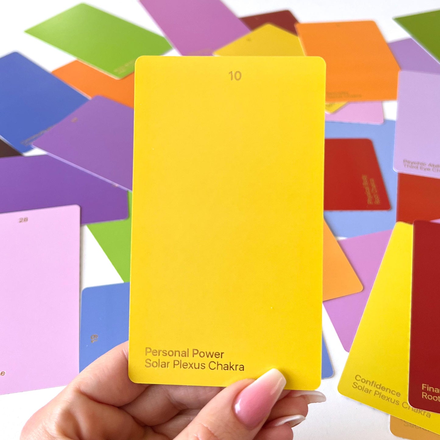 Swatches of Chakra Oracle Deck