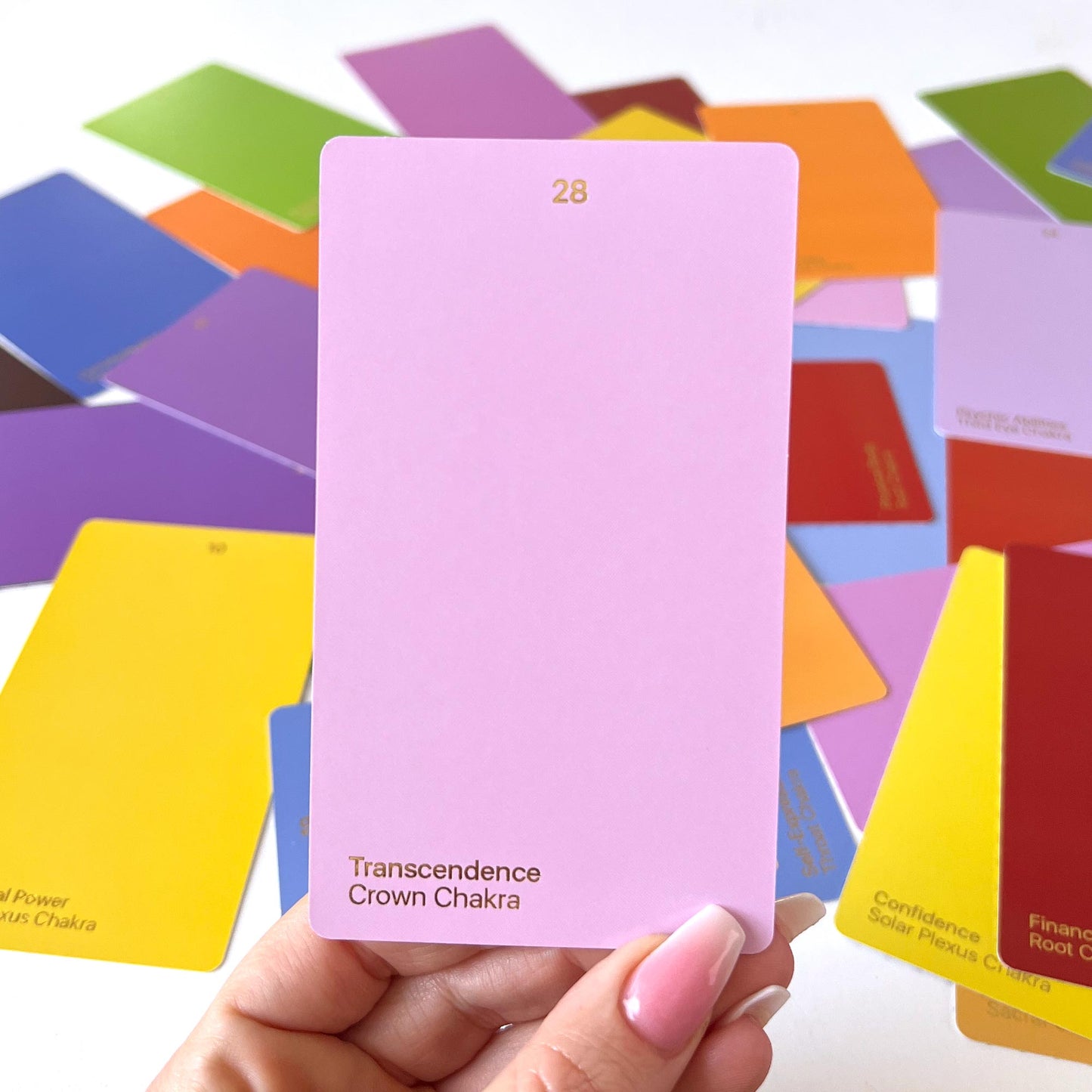 Swatches of Chakra Oracle Deck