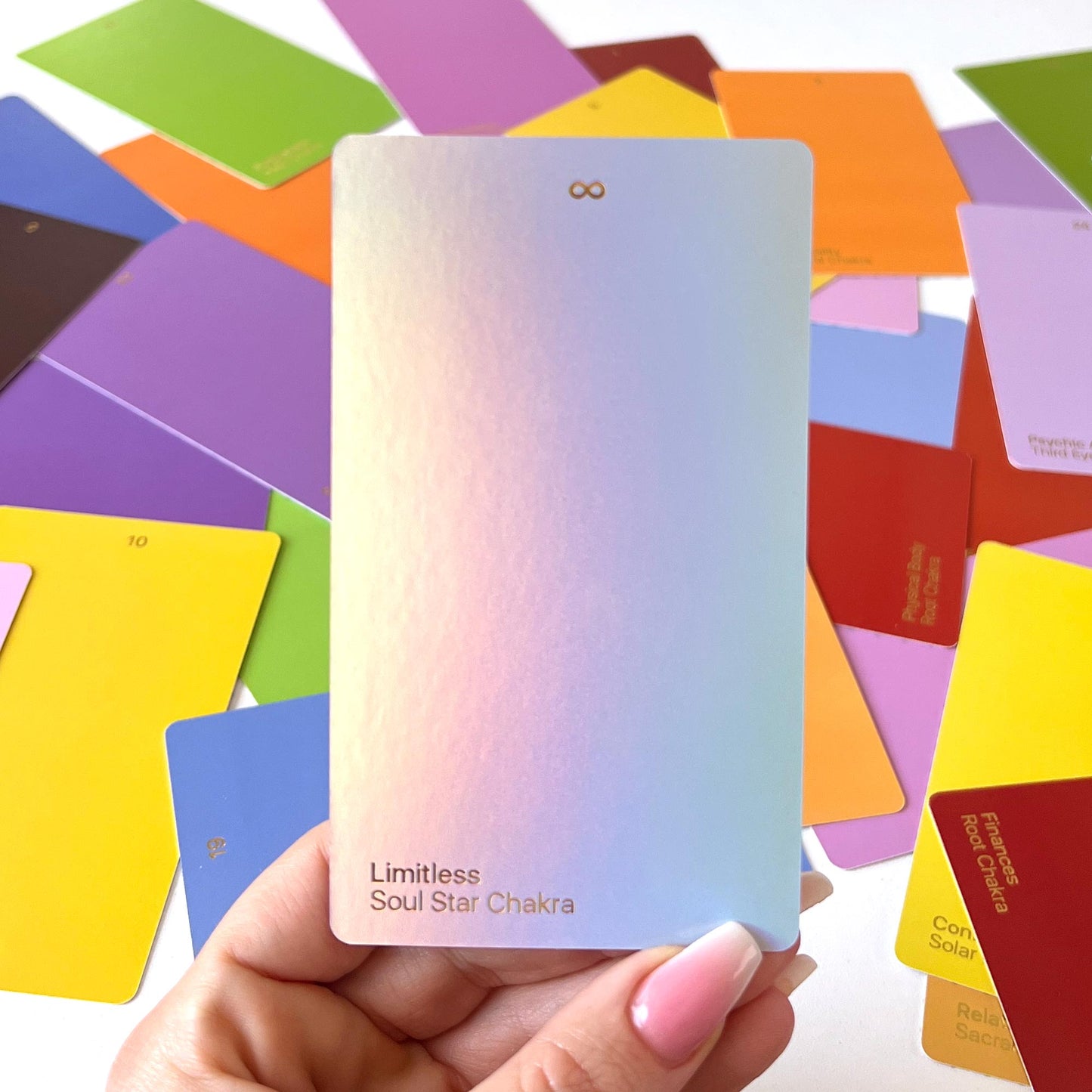 Swatches of Chakra Oracle Deck
