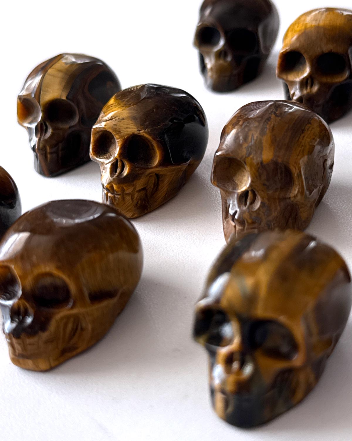 Tiger's Eye Skull