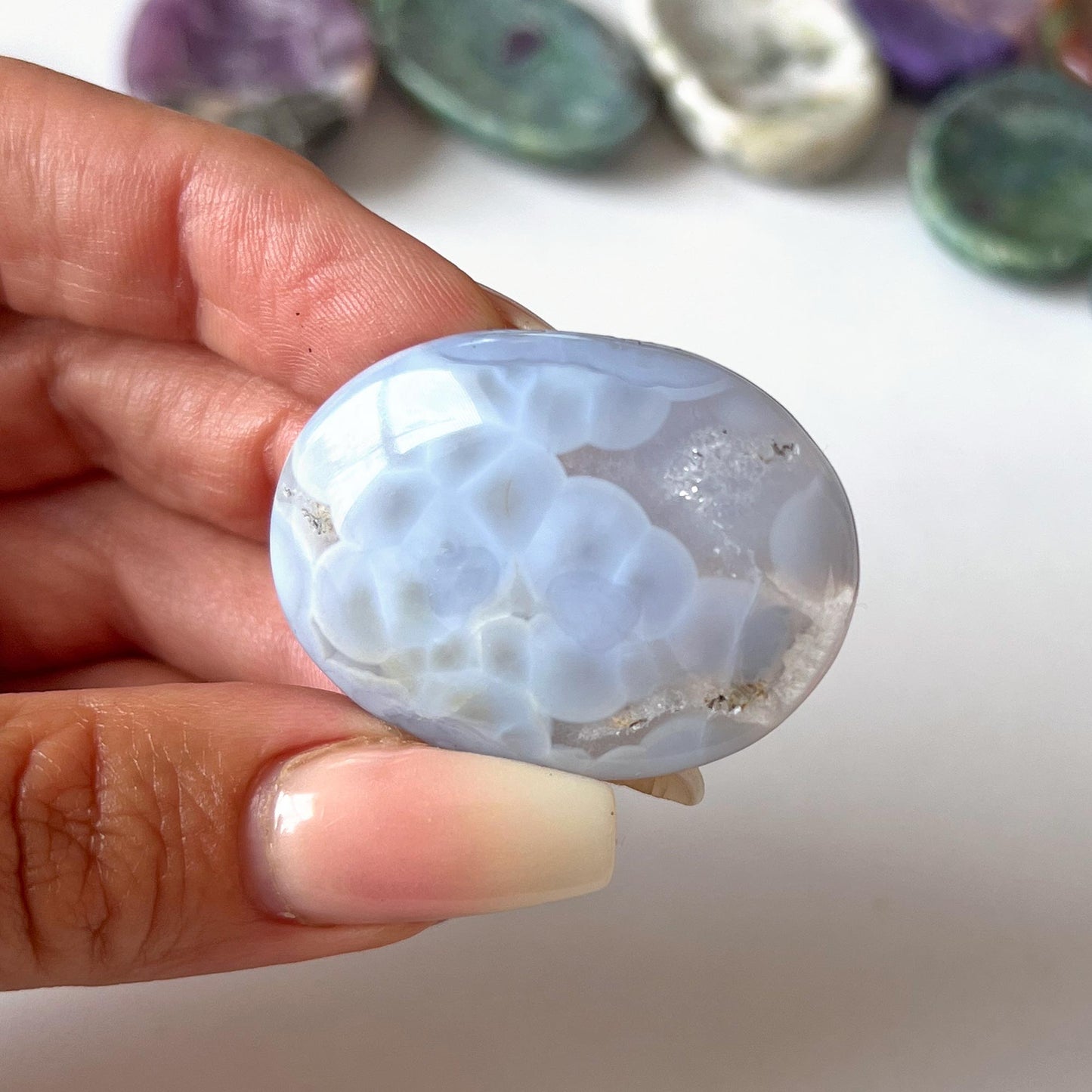 Blue Lace Agate Worry Stone