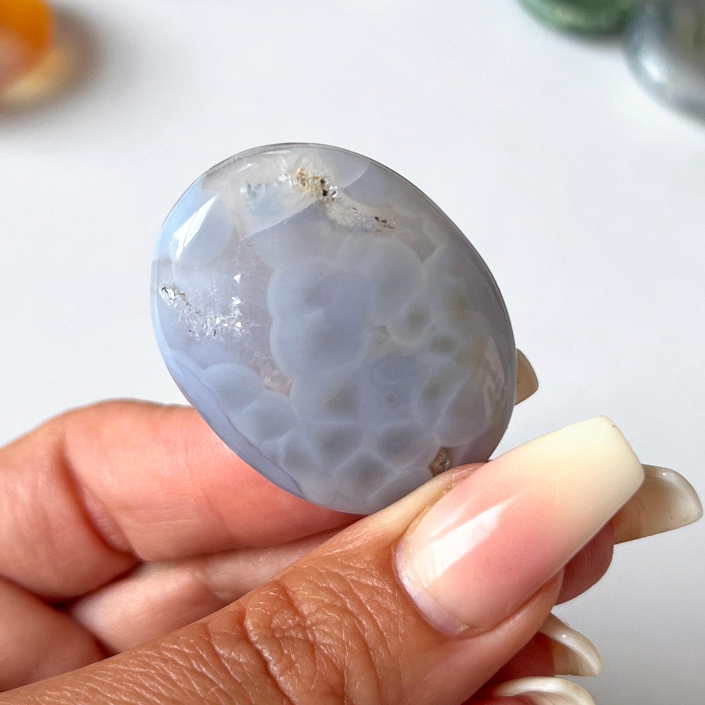 Blue Lace Agate Worry Stone