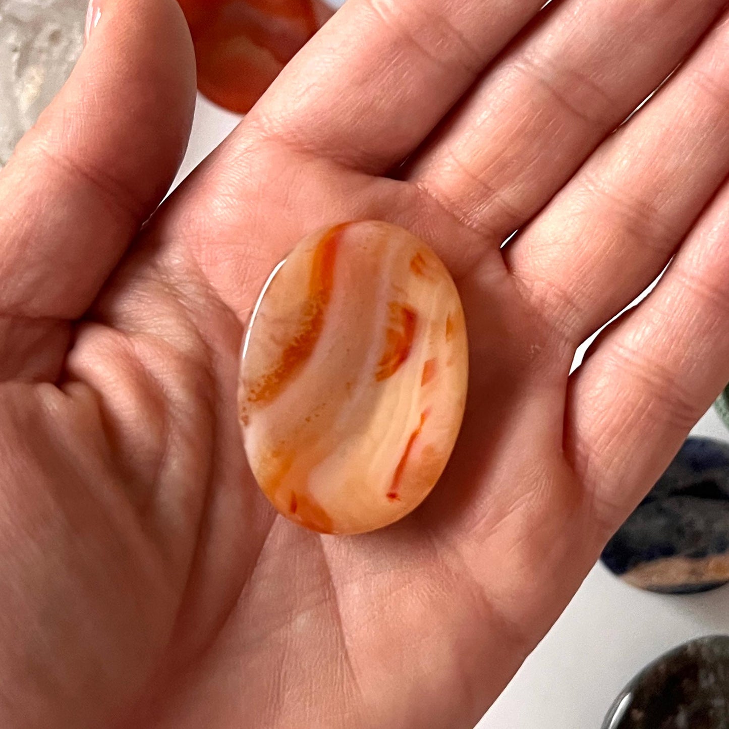 Carnelian Worry Stone
