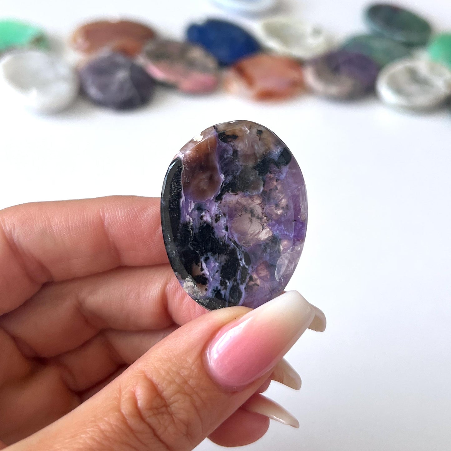 Charoite Worry Stone