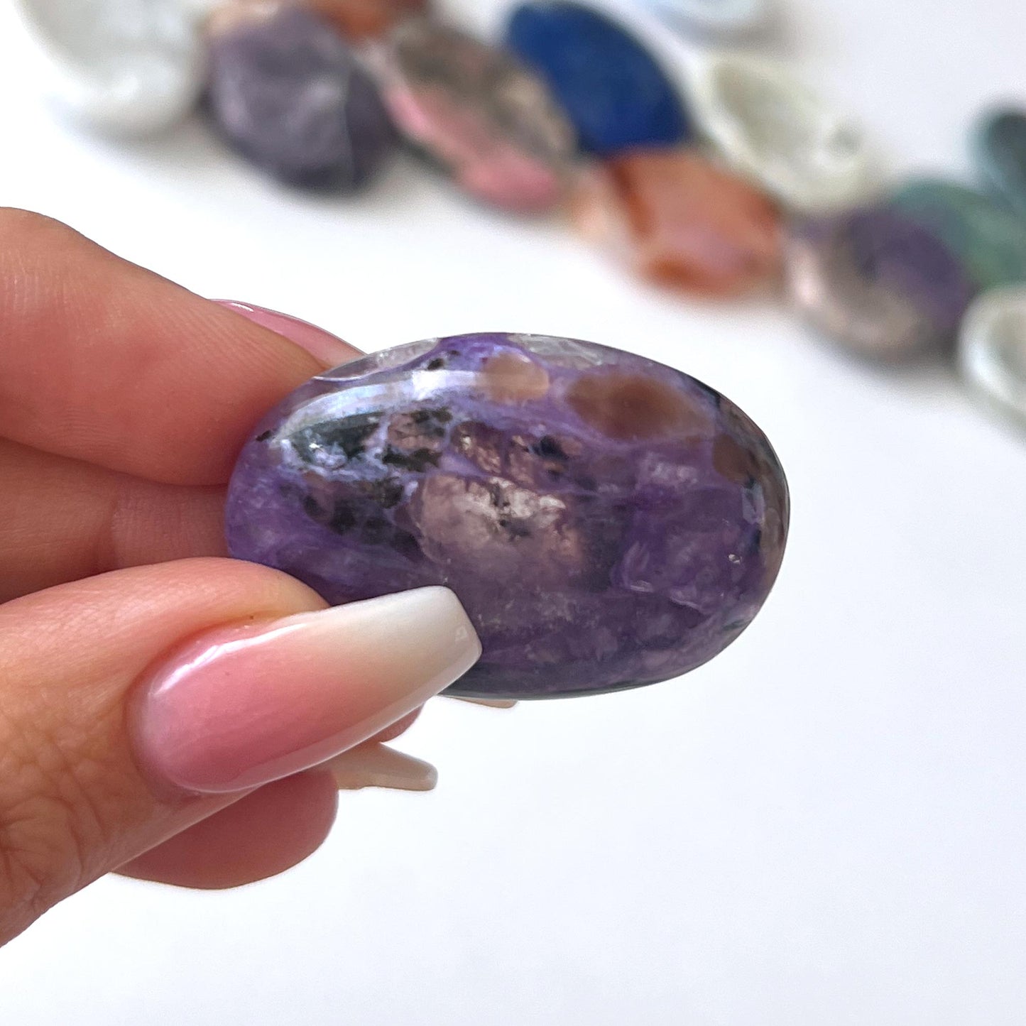 Charoite Worry Stone