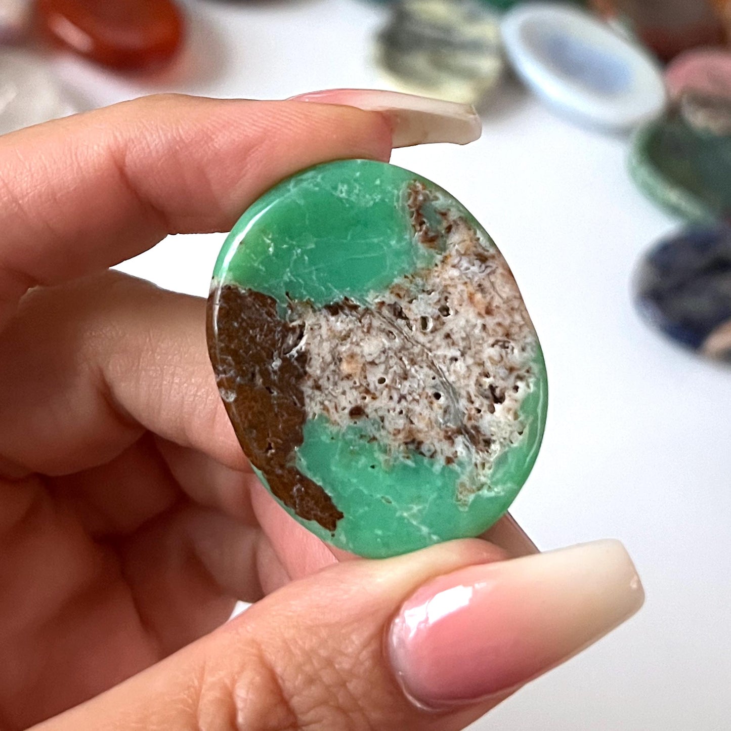 Chrysoprase Worry Stone