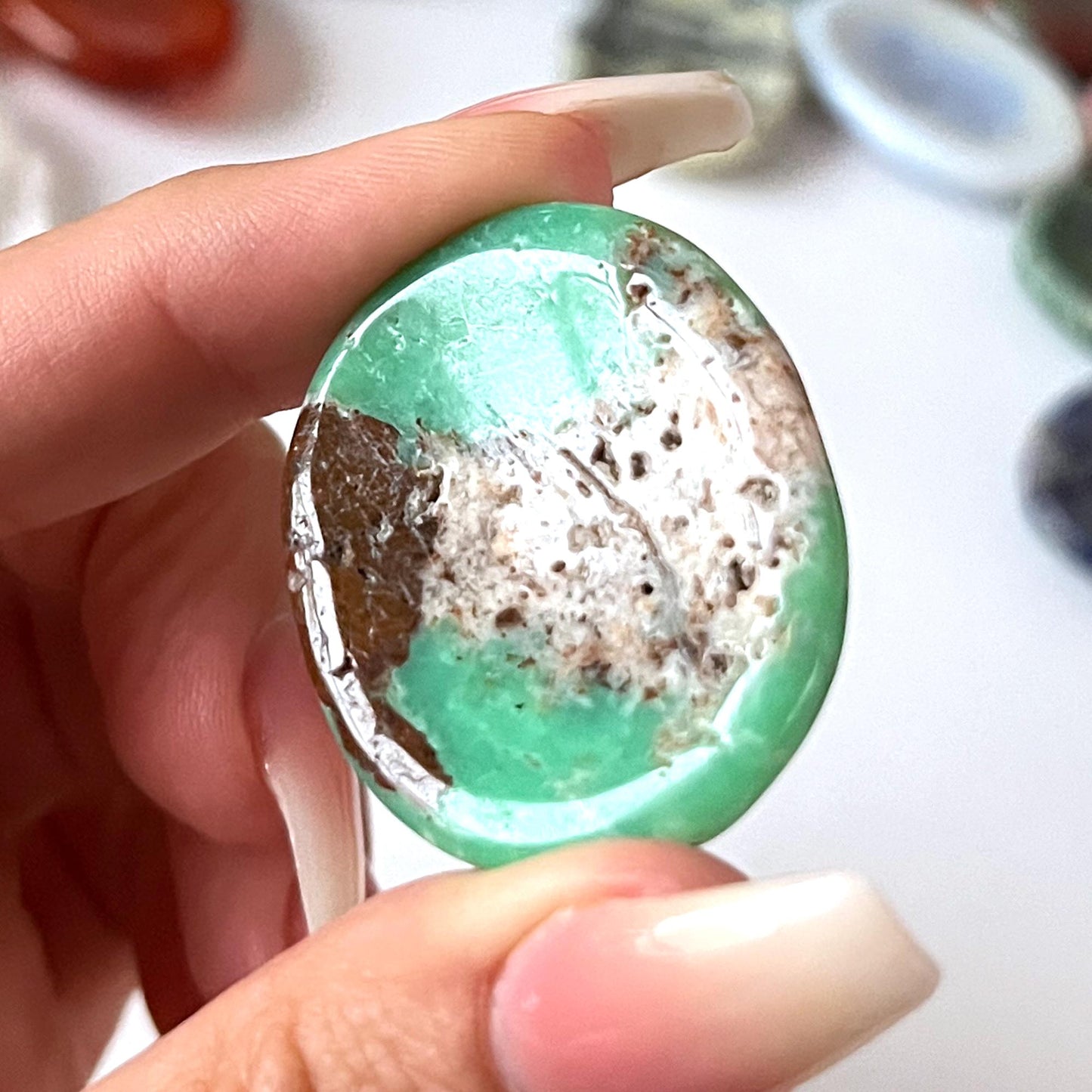 Chrysoprase Worry Stone