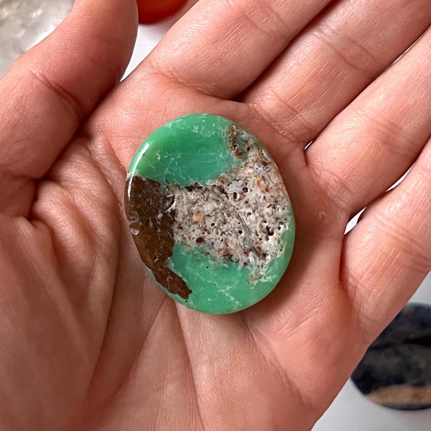 Chrysoprase Worry Stone