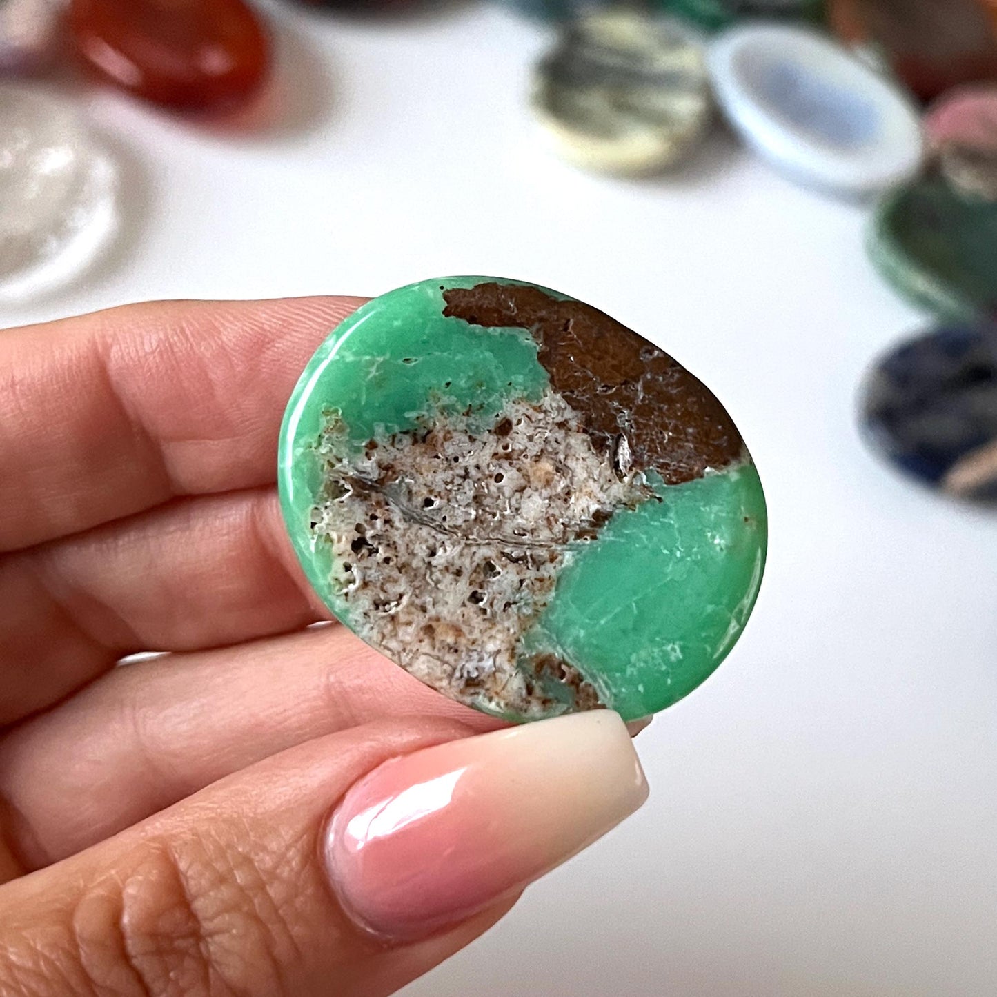 Chrysoprase Worry Stone