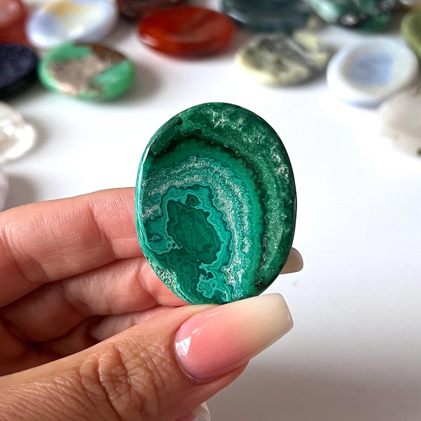 Malachite Worry Stone