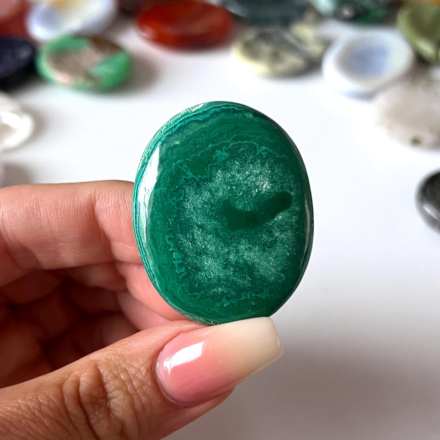 Malachite Worry Stone