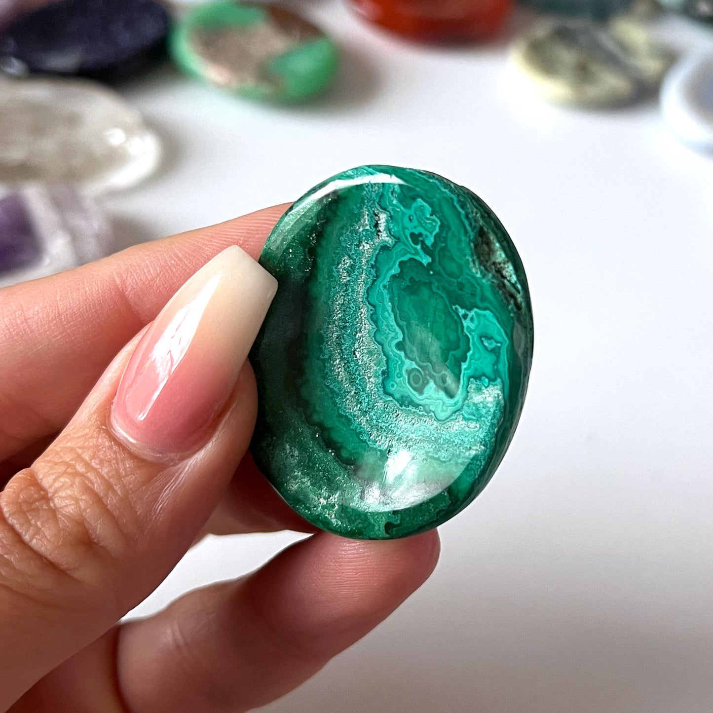 Malachite Worry Stone