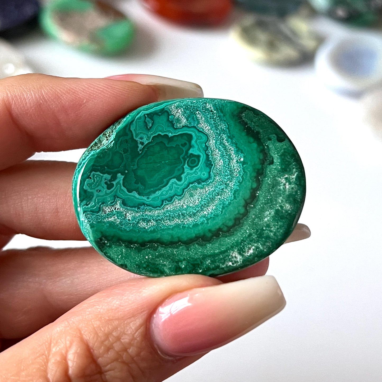 Malachite Worry Stone