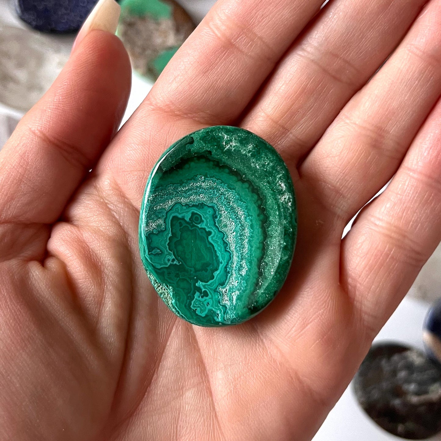 Malachite Worry Stone
