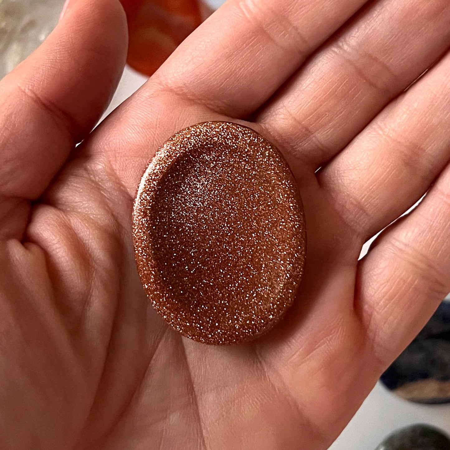 Red Goldstone Worry Stone
