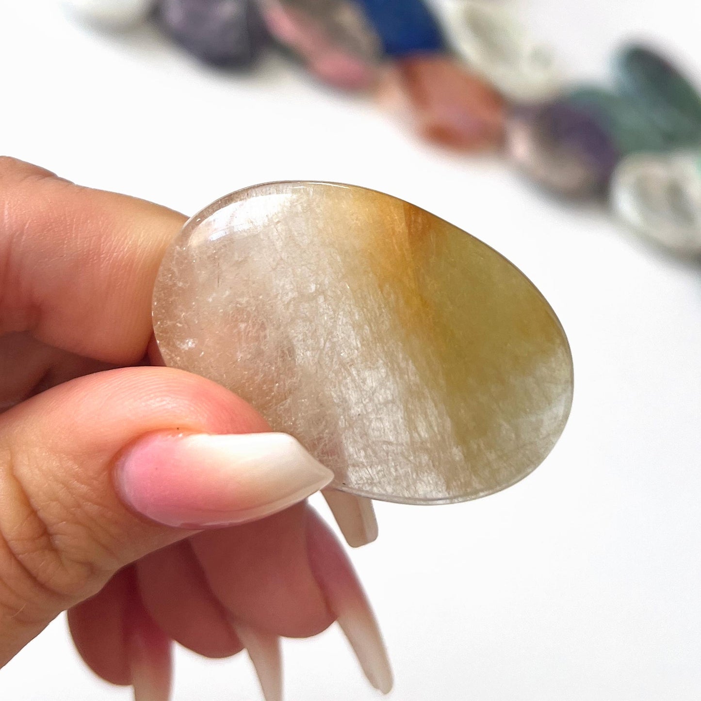 Green Chlorite Quartz Worry Stone