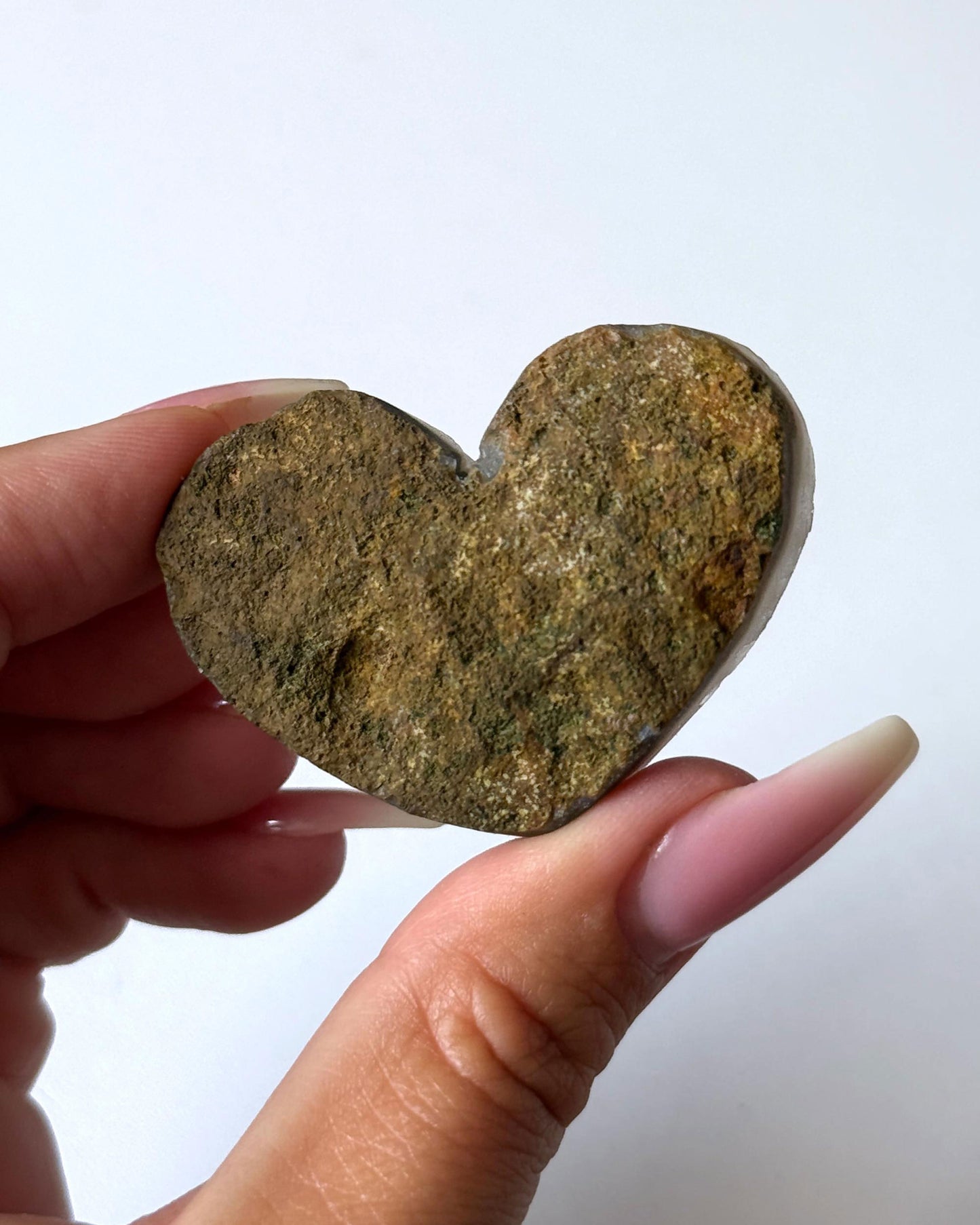White Amethyst Druzy Heart