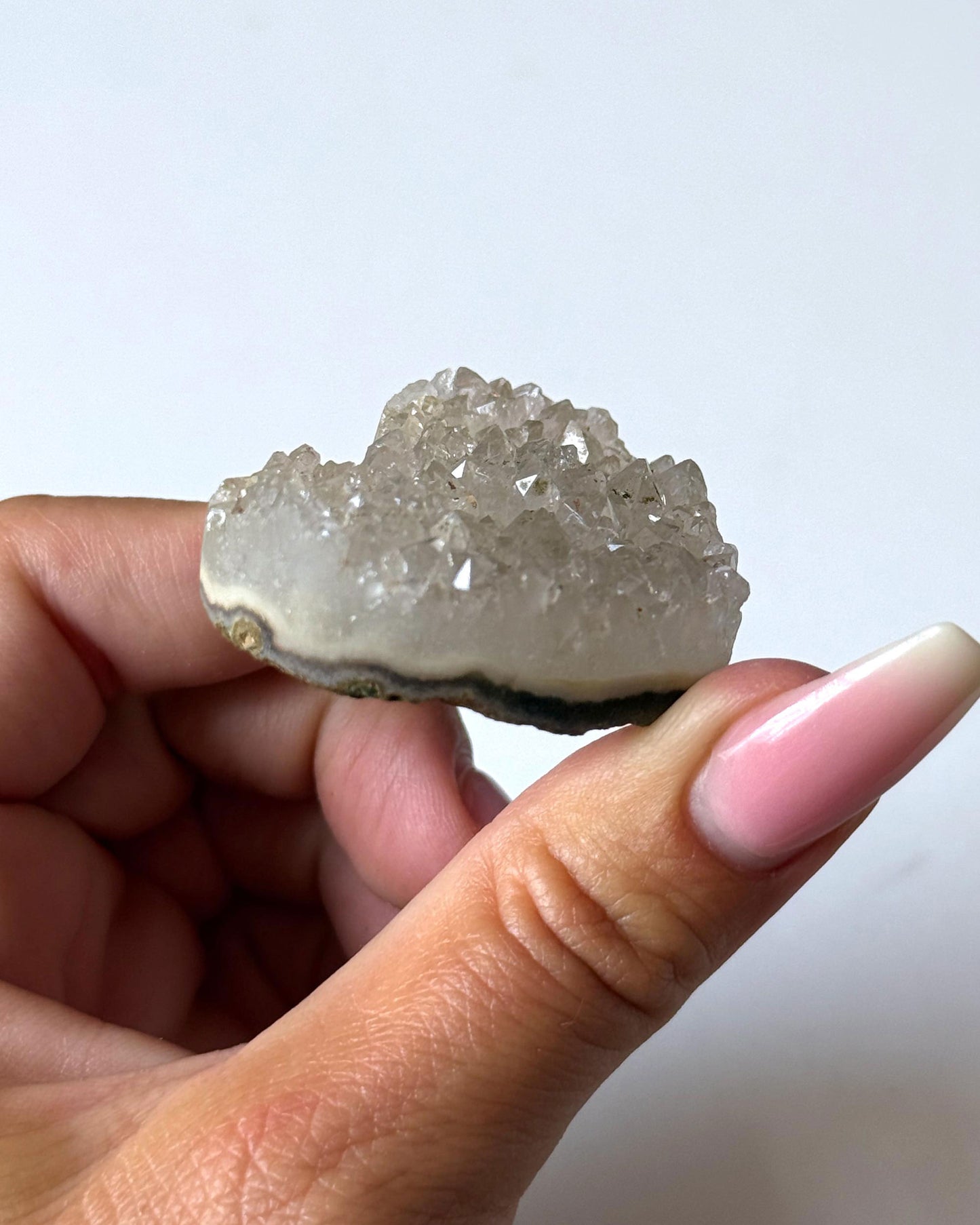 White Amethyst Druzy Heart