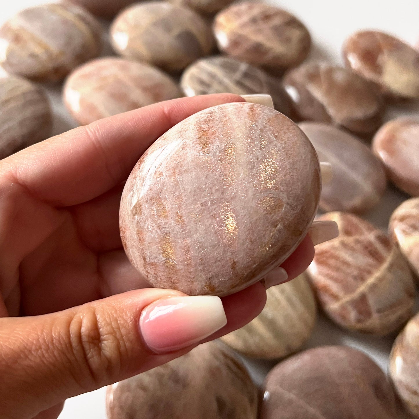 African Moonstone Palm Stone