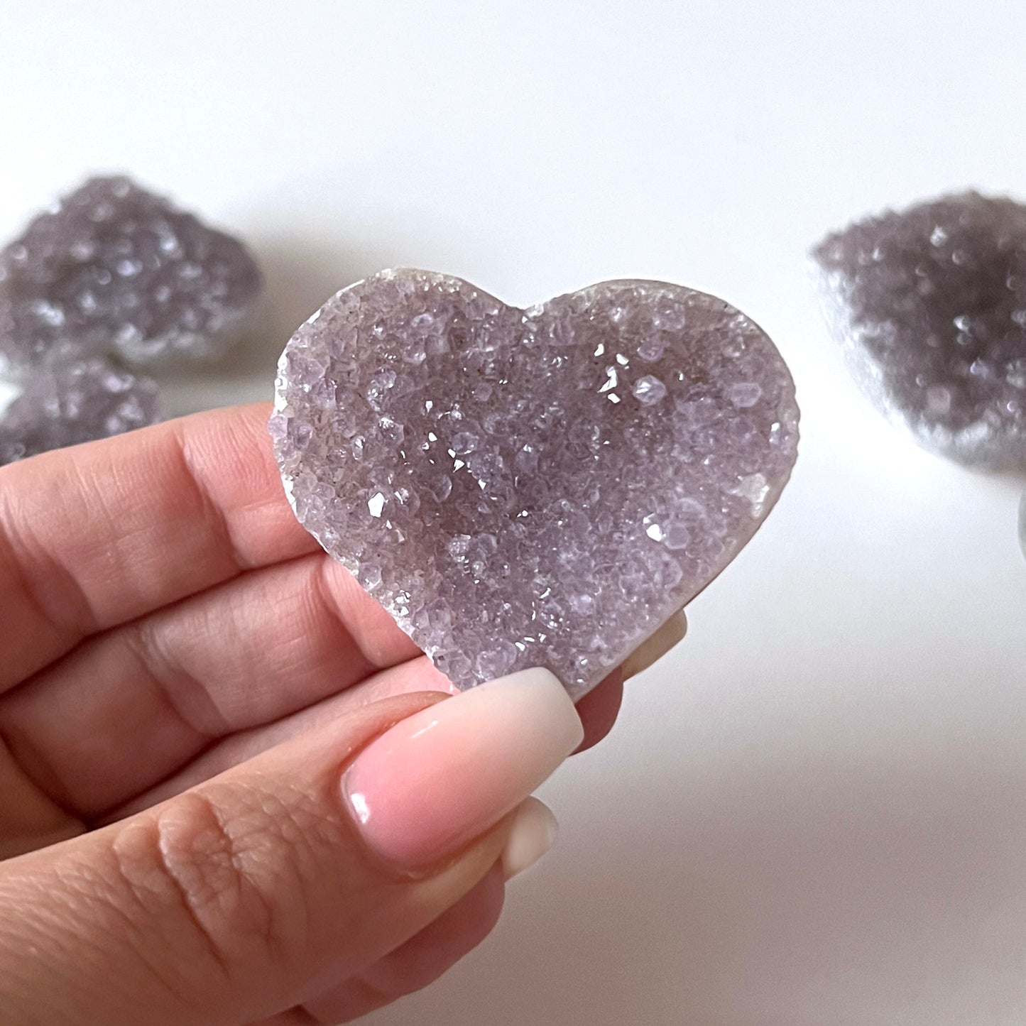 Amethyst Druzy Heart