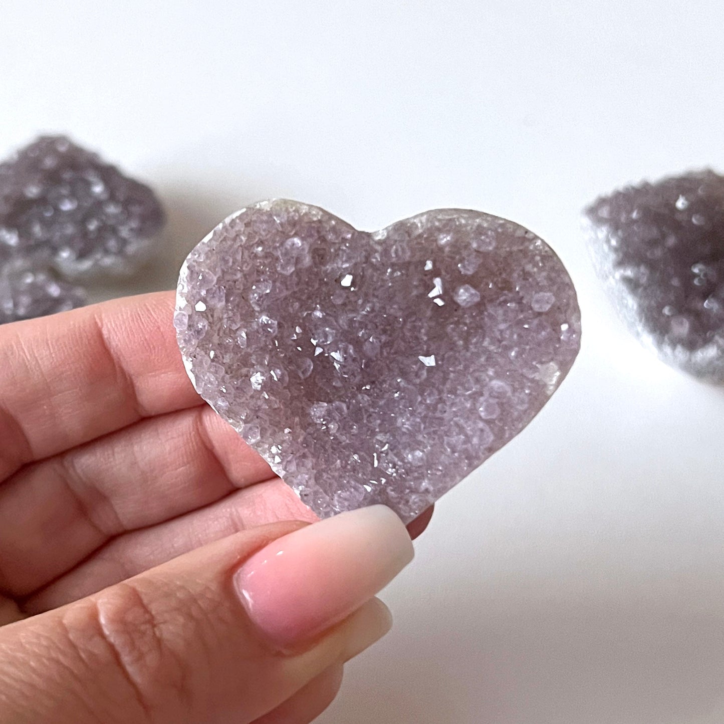 Amethyst Druzy Heart
