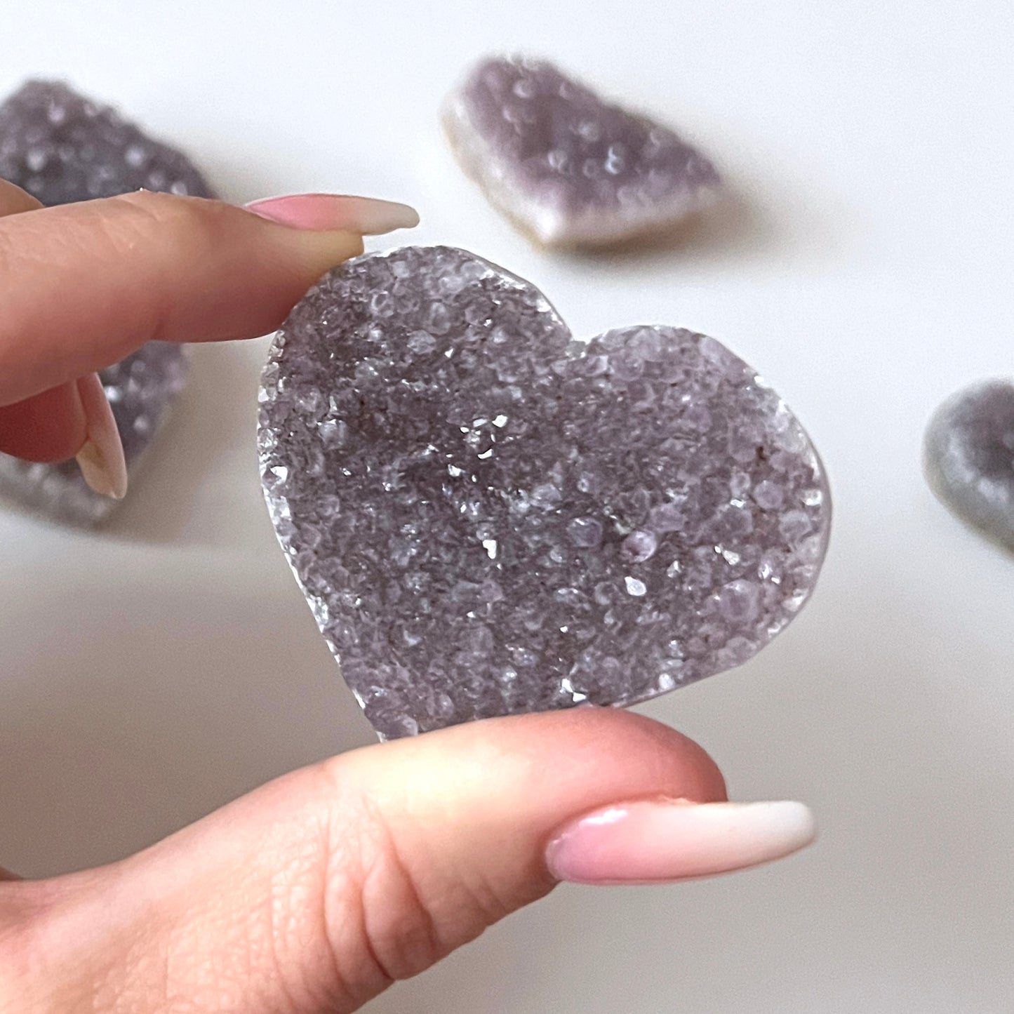 Amethyst Druzy Heart