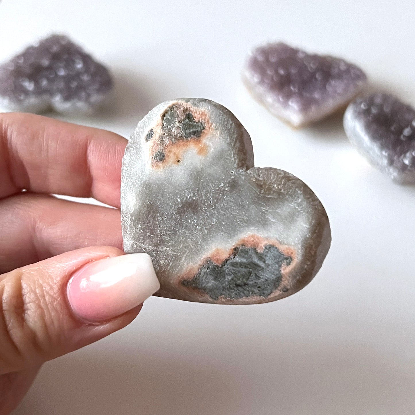 Amethyst Druzy Heart