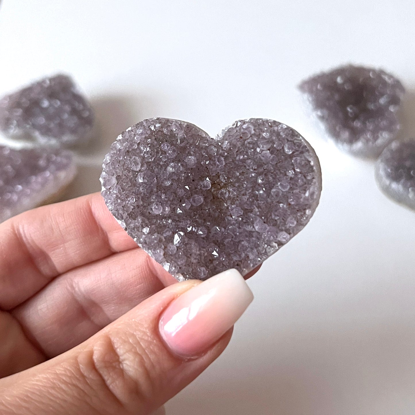 Amethyst Druzy Heart