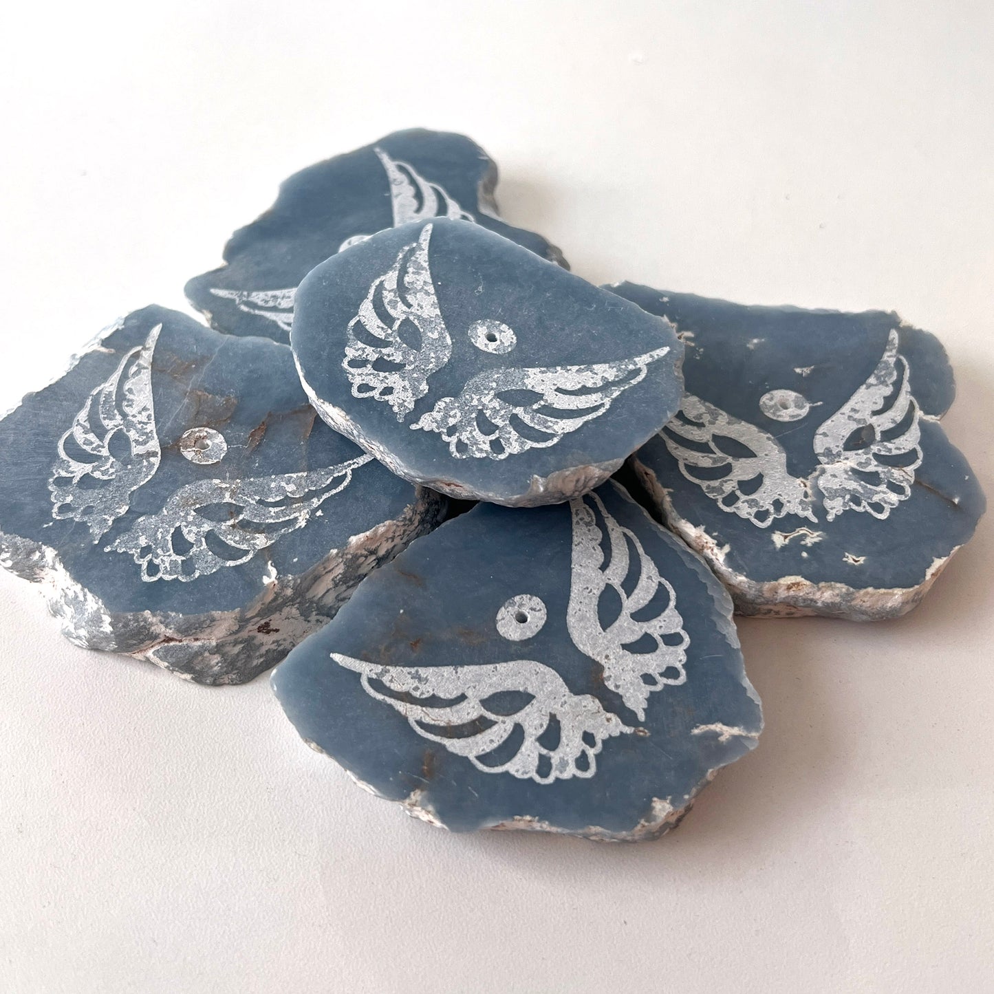 Angelite Slab Incense Holder