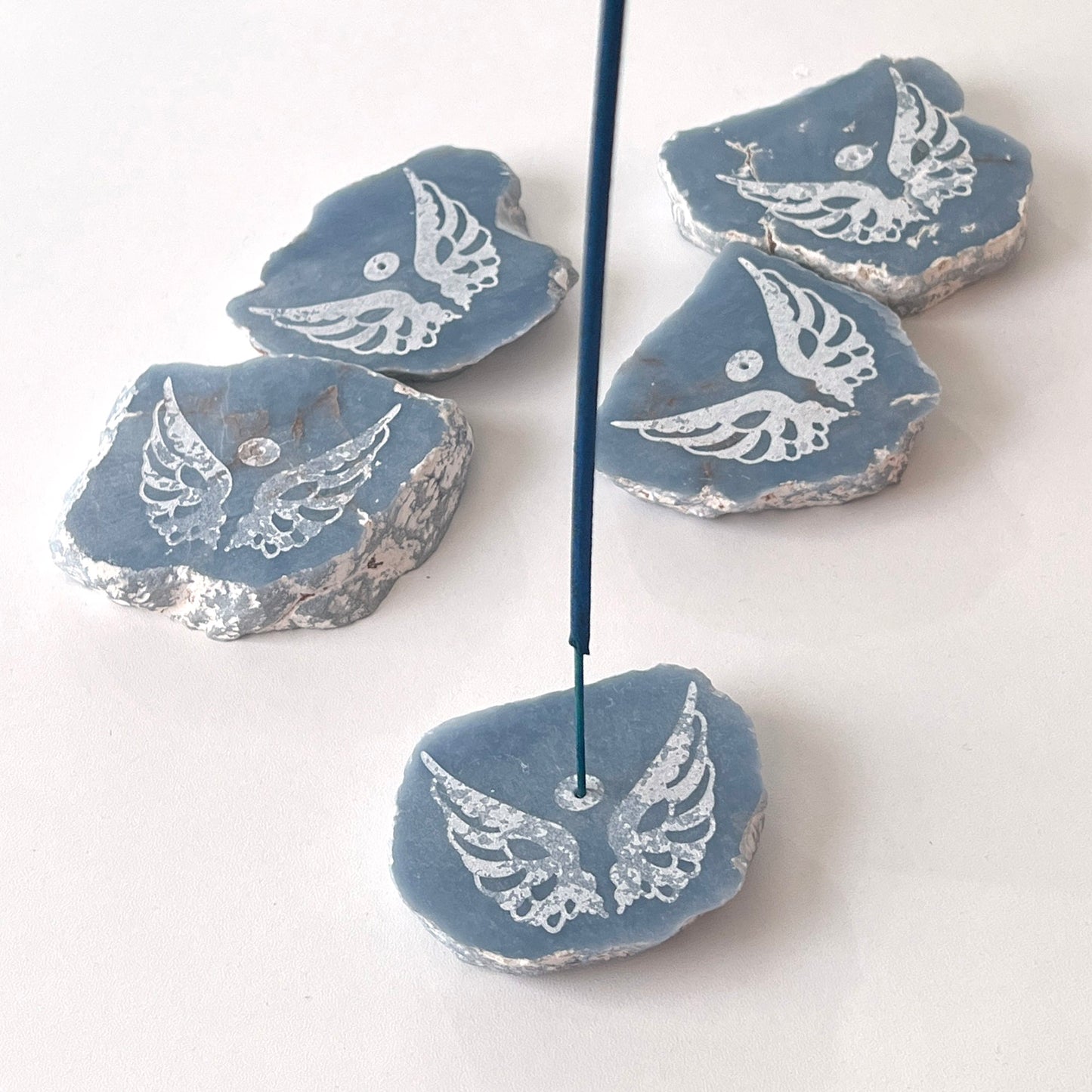 Angelite Slab Incense Holder