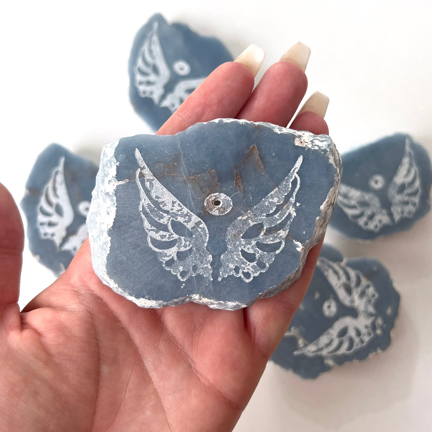 Angelite Slab Incense Holder