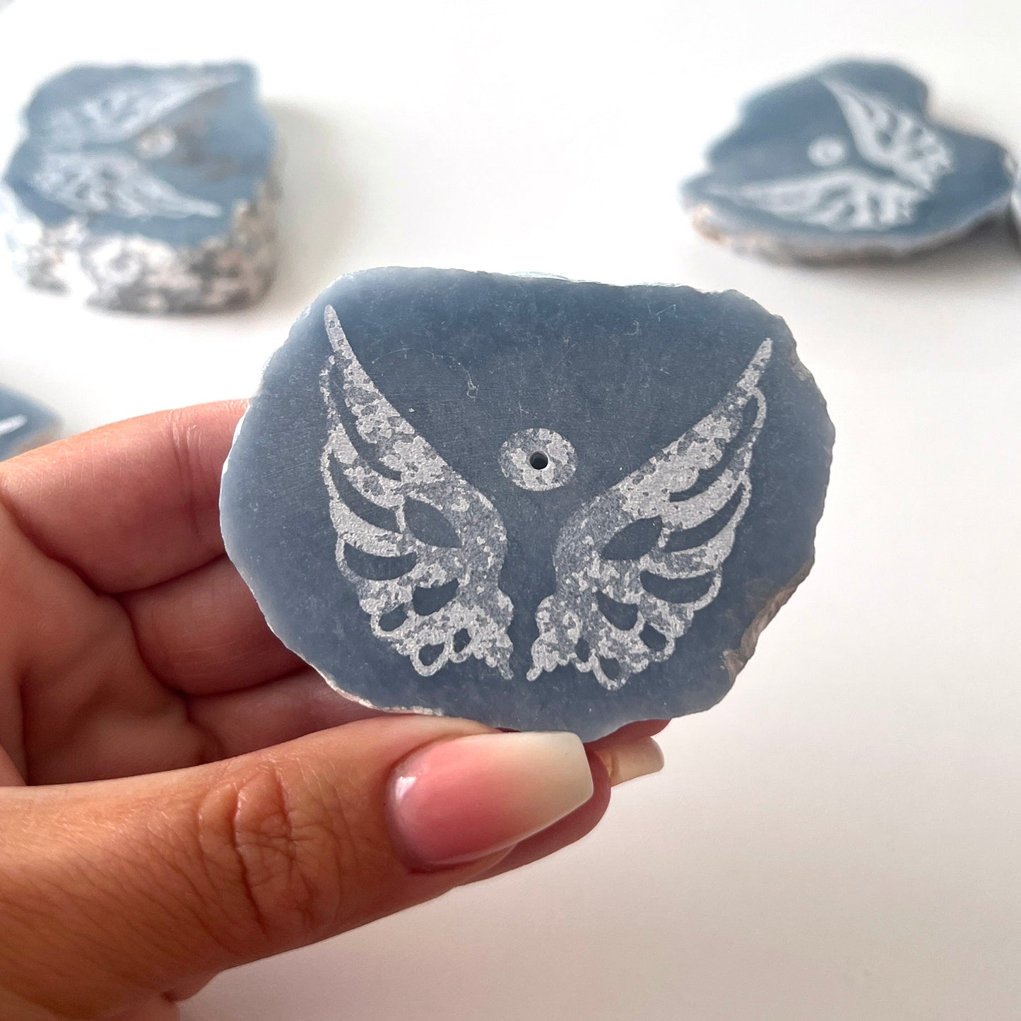 Angelite Slab Incense Holder
