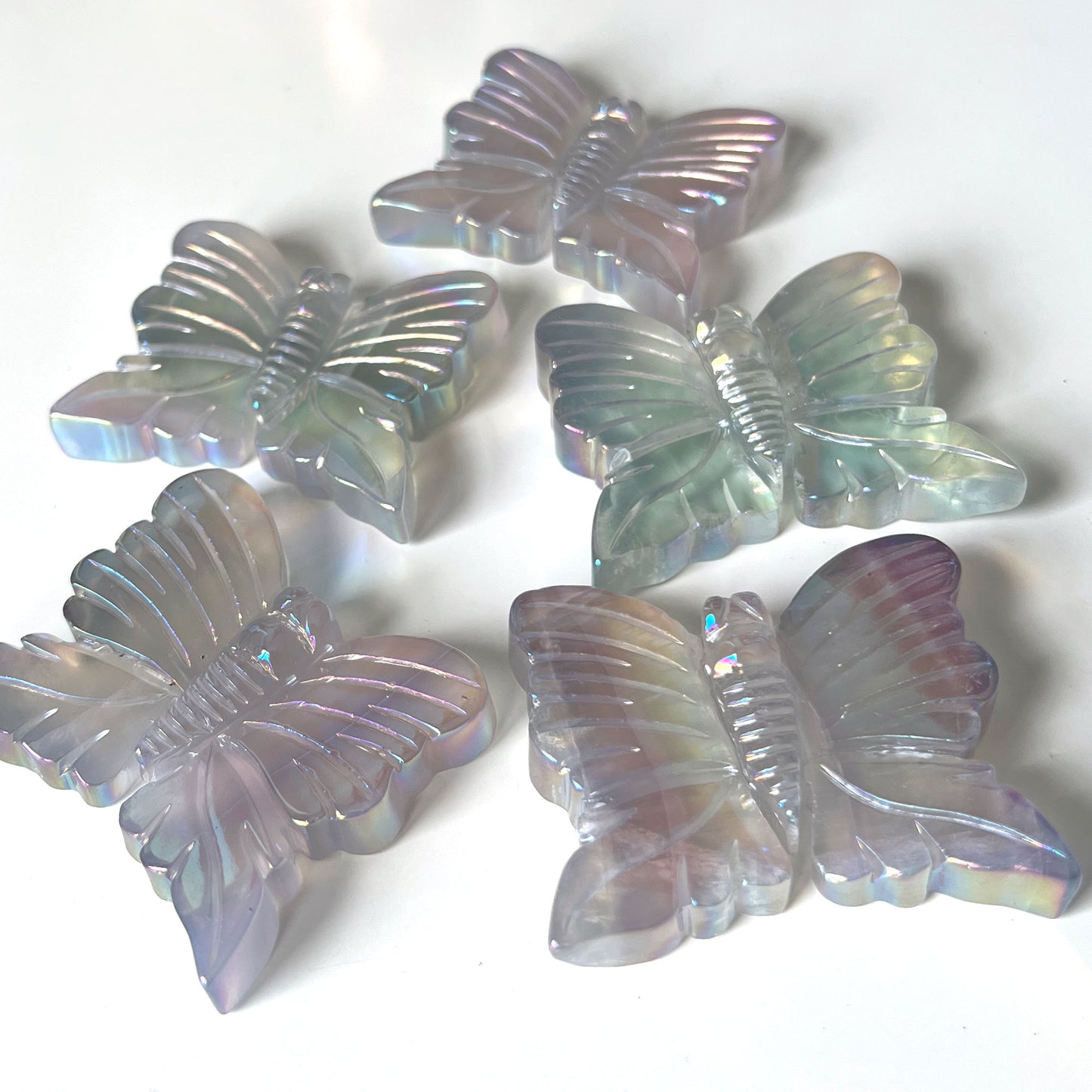 Aura Fluorite Butterfly Carving