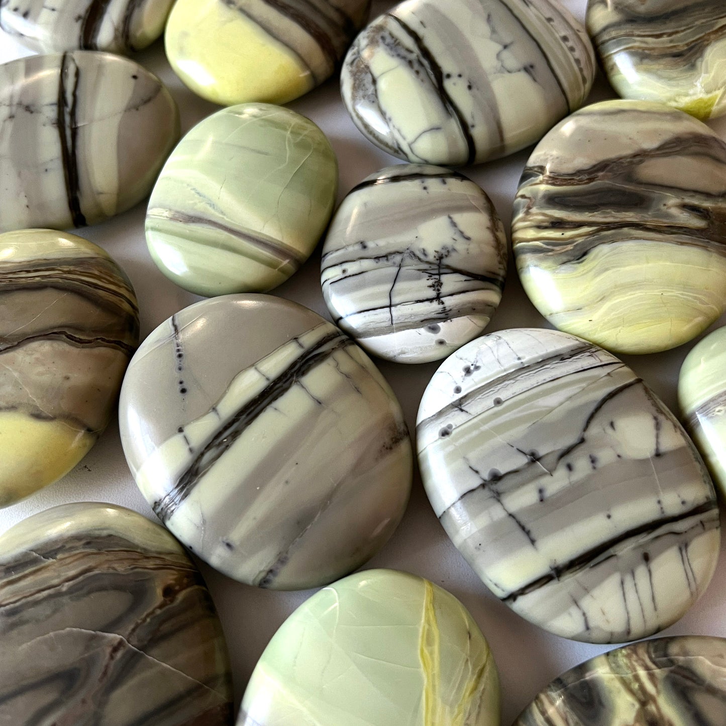 Banded Serpentine Palm Stone