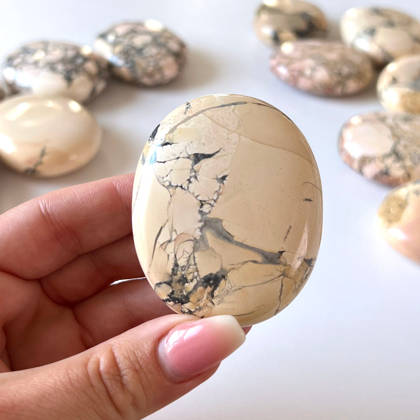Pastel Maligano Jasper Palm Stone