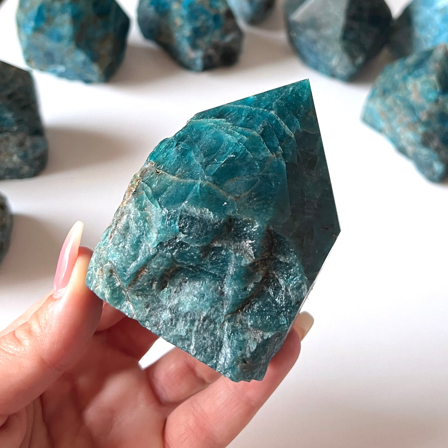 Blue Apatite Top Polished Point