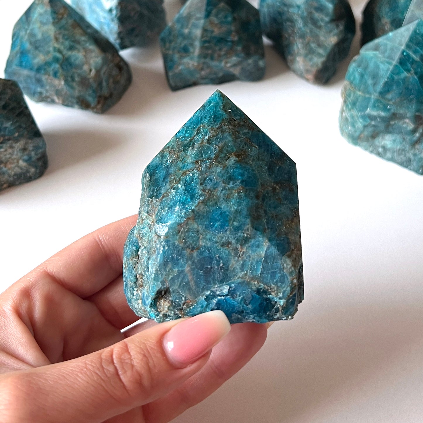 Blue Apatite Top Polished Point