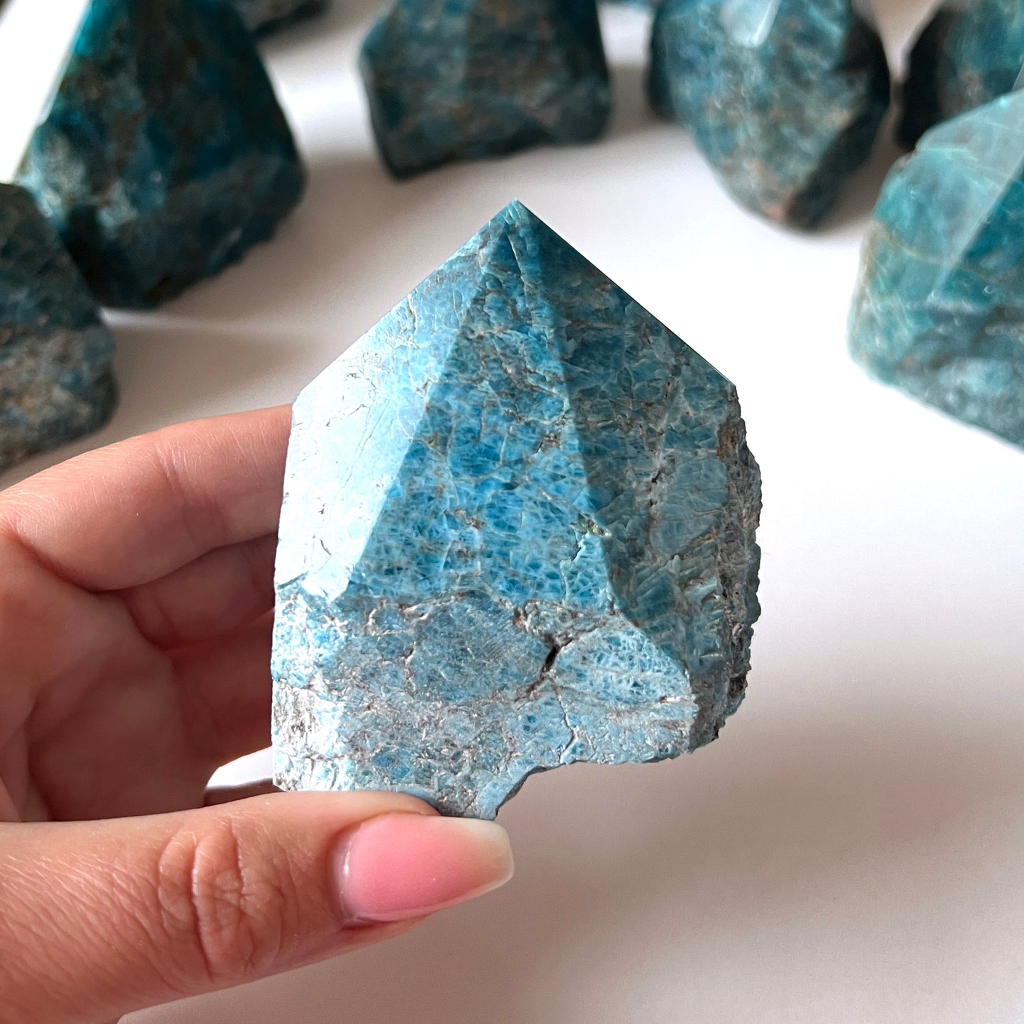Blue Apatite Top Polished Point