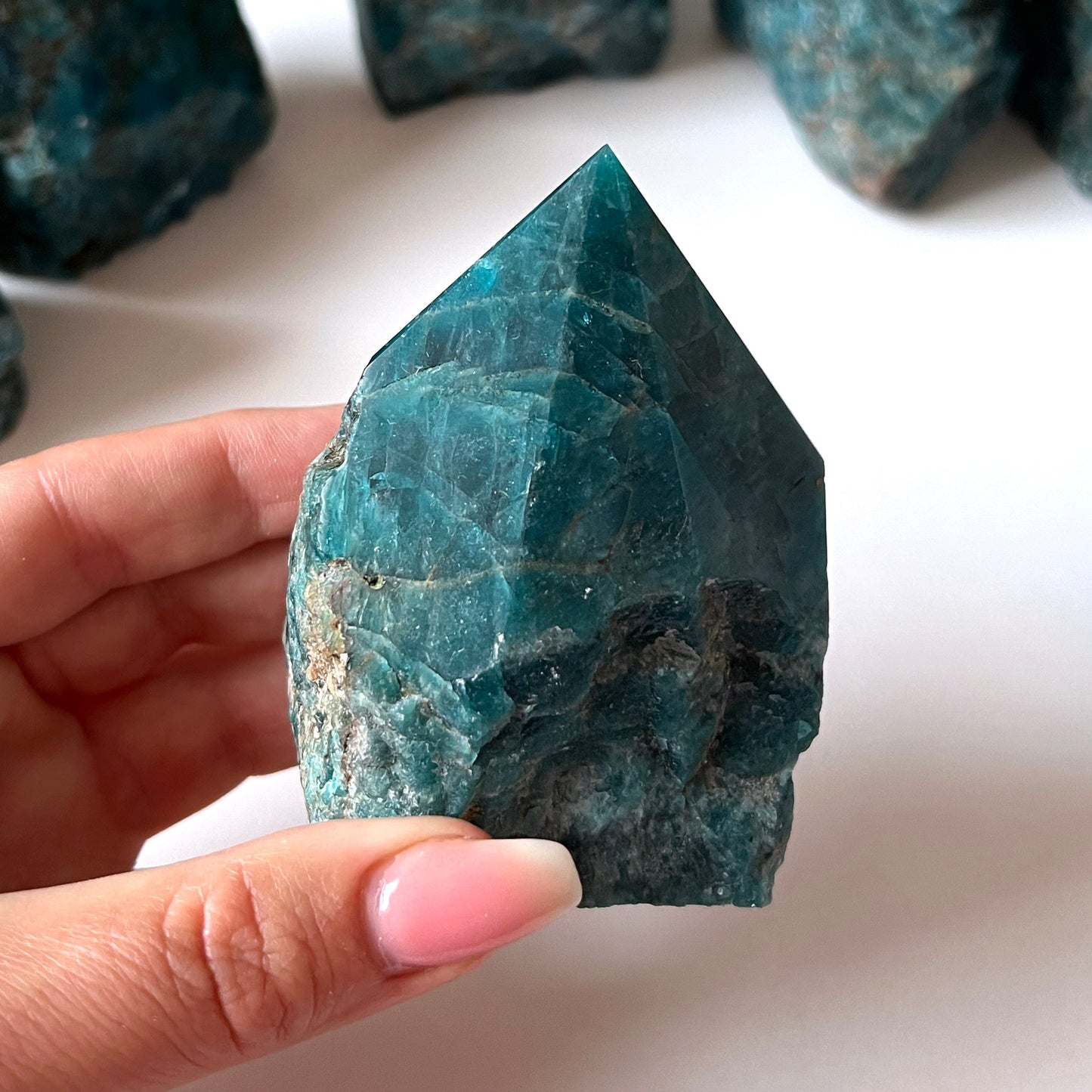Blue Apatite Top Polished Point