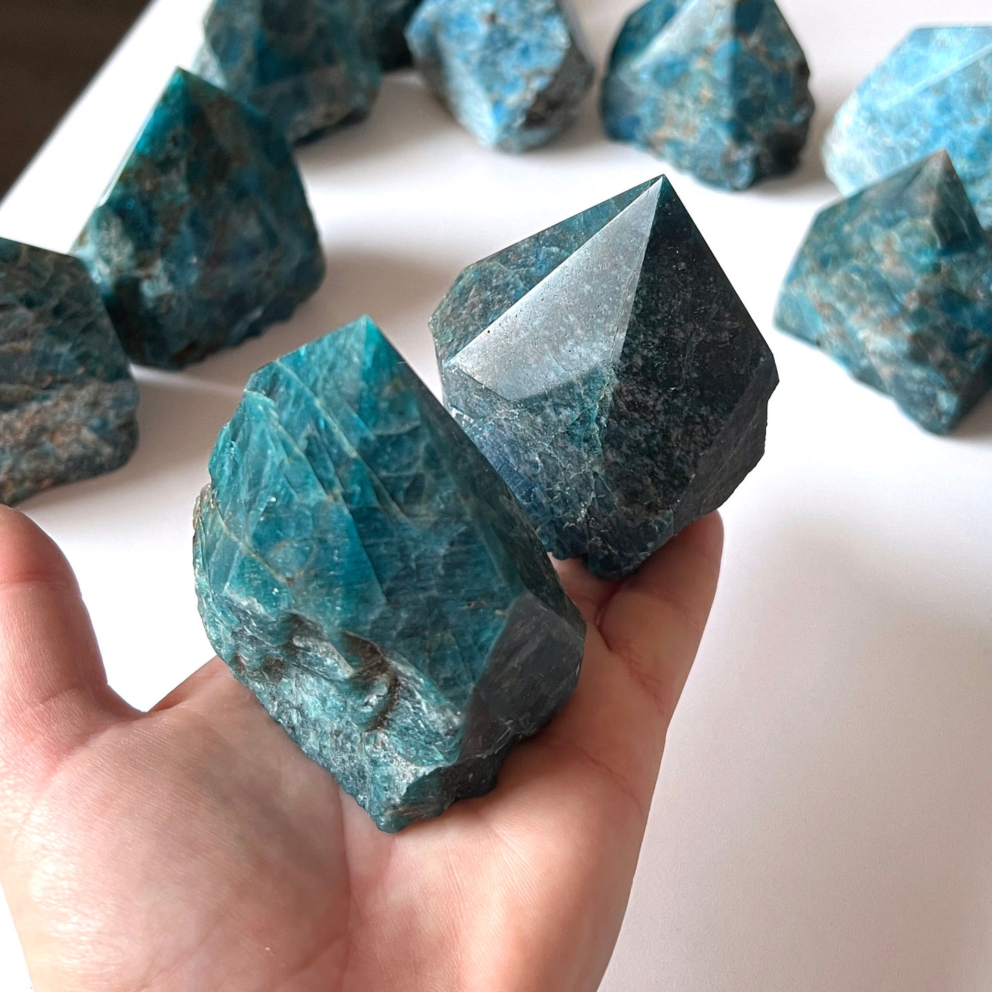 Blue Apatite Top Polished Point