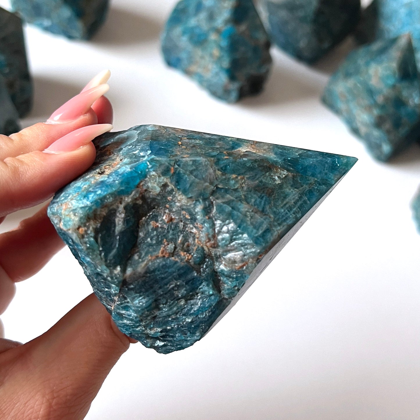 Blue Apatite Top Polished Point