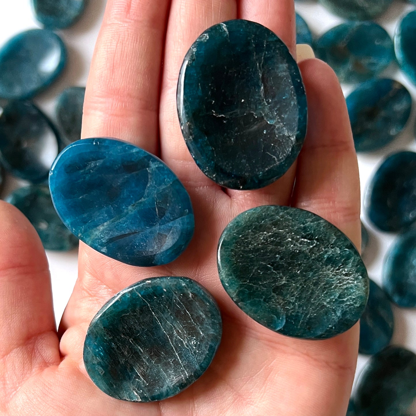 Blue Apatite Worry Stone